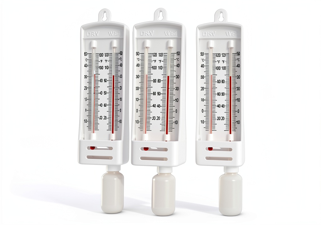 Sper Scientific Hygrometer displaying clear scale readings in a laboratory setting