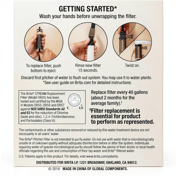 Brita Stream Water Filter Replacement Reduce Chlorine Taste-4
