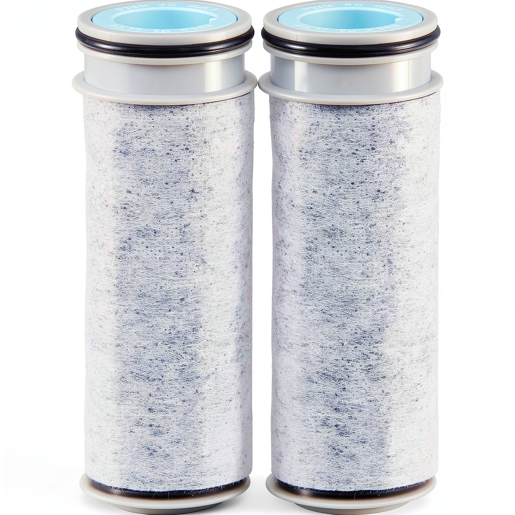 Brita Stream water filter replacement shown next to a water pitcher