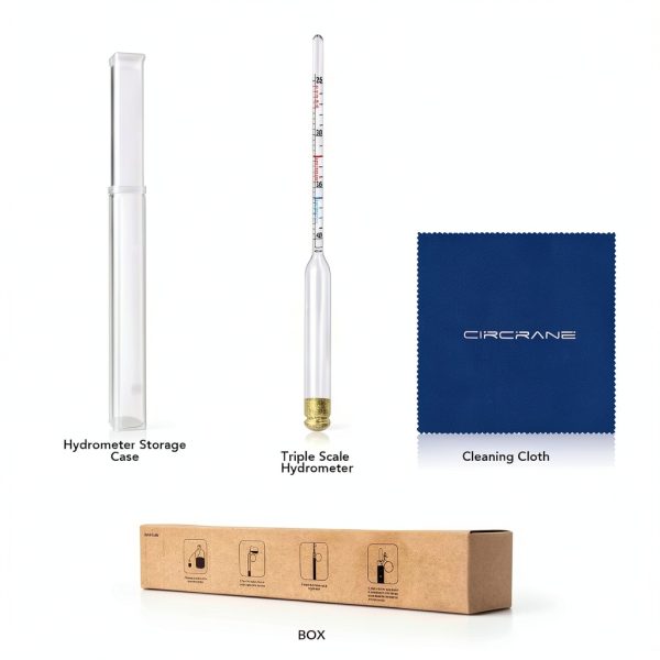 Circrane Maple Syrup Hydrometer Double Scale Tin Glass-2