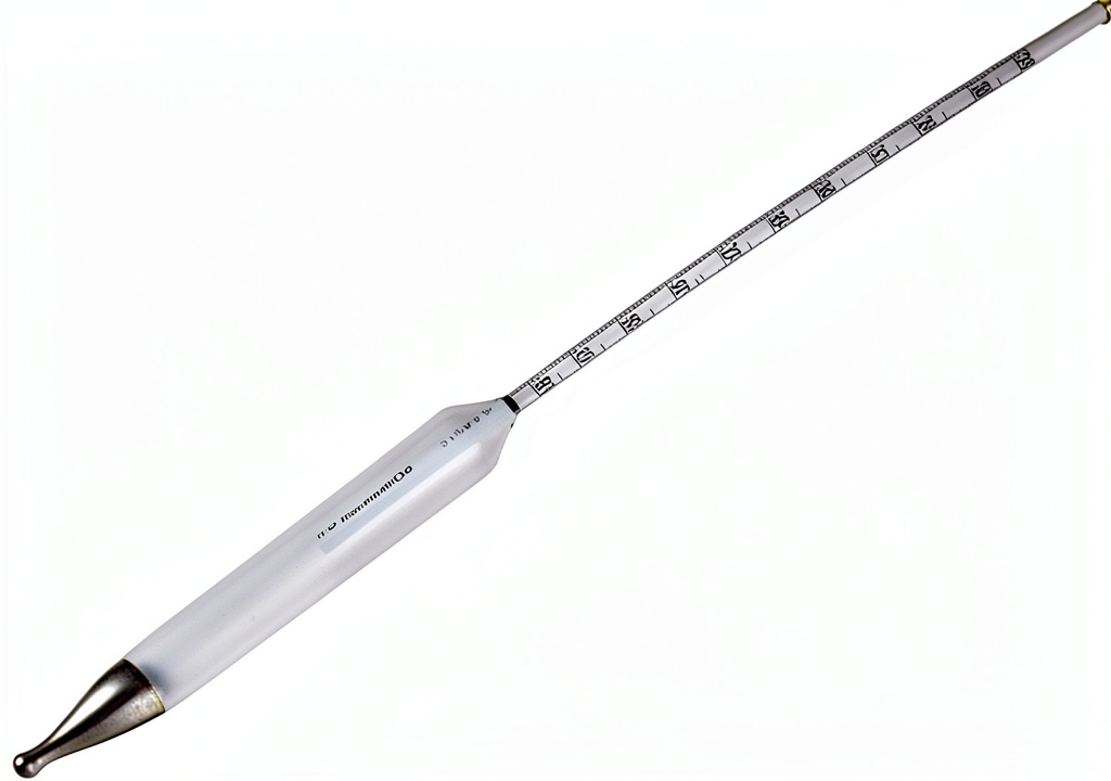 DURAC Baume hydrometer showing metal construction and scale details