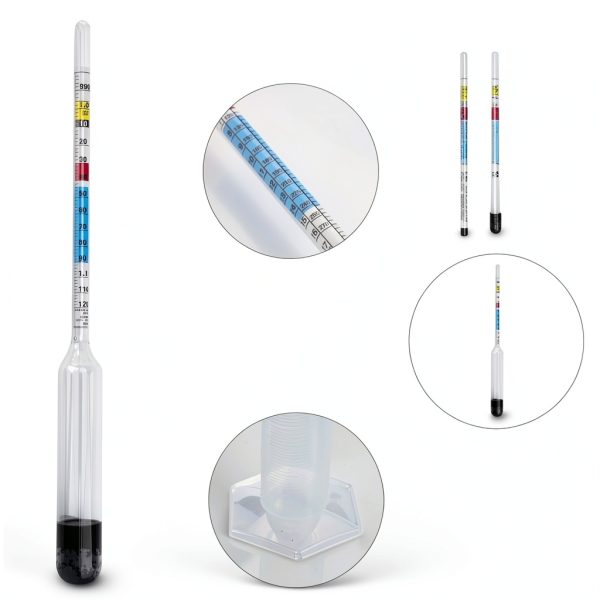 Home Brew Hydrometer Thermometer World Specific Gravity Kit-2