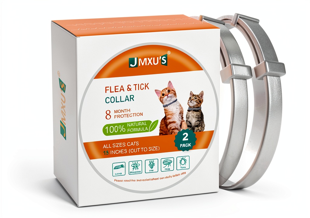 Cat flea collar in action