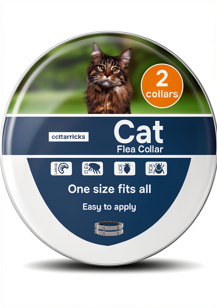 Cat wearing Cottarricks flea collar while playing