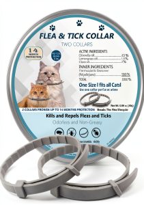 Cat Flea Collar PUBAMALL CP-D041 Two Pack 6 Month Water Resistant-0