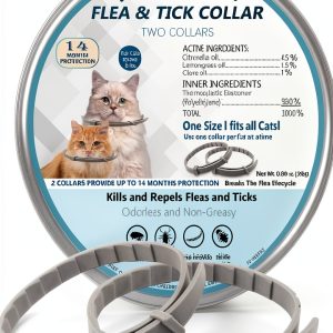 Cat Flea Collar PUBAMALL CP-D041 Two Pack 6 Month Water Resistant-0