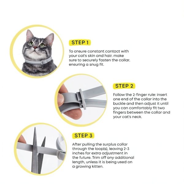 Cat Flea Collar ZELTMACHERN PES004 Long‑Lasting Waterproof Design-5