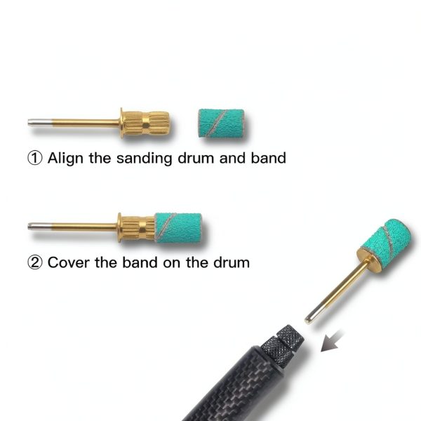 Sanding Drums Kit AM ARROWMAX 75pcs 80 120 180 Sleeves 3/32" Shank-2