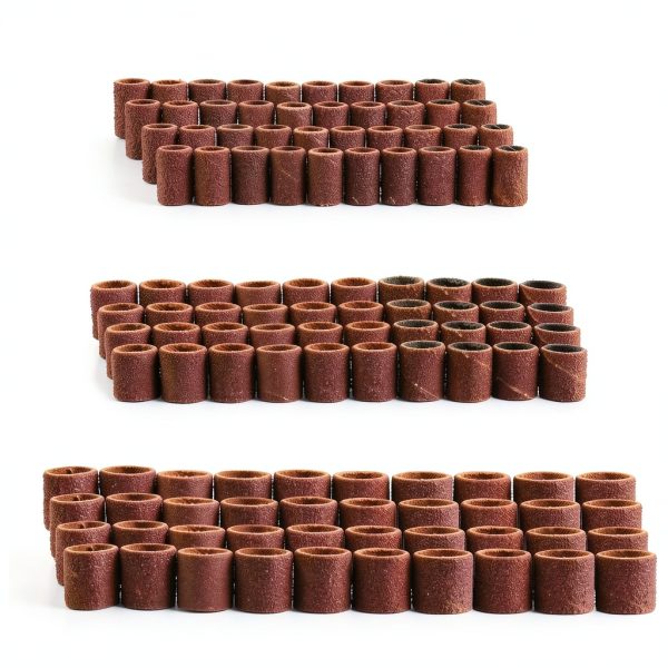 Sanding Drums Kit 132Pcs Yakamoz Sleeves 80 120 180 Grit for Dremel-6