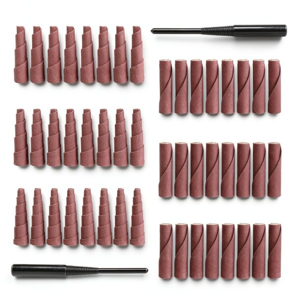 2 Inch Sand Paper Cartridge Rolls Avresecie 50P Set CR9 Shank-0