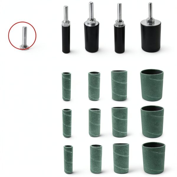 Zirconia Sanding Drum & Sleeves Set LINE10 Spindle Sander 2‑inch Long-1