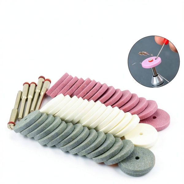 Rotary Grinding Stone Wheels JUNLIXN 50pcs 1/8" Aluminum Oxide Set-3