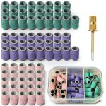 Sanding Drums Kit AM ARROWMAX 75pcs 80 120 180 Sleeves 3/32" Shank-0