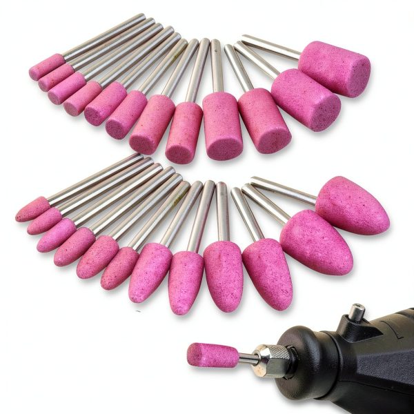 Rotary Grinding Stone Bits Luo ke 24pcs Set with 1/8" Shank-0