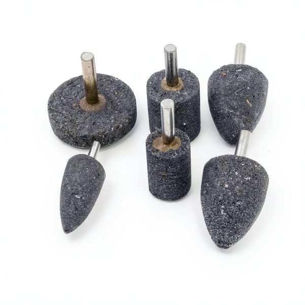 Luo ke 80 Grit 3‑Shape Mounted Abrasive Grinding Set 1/4 inch 6mm-0