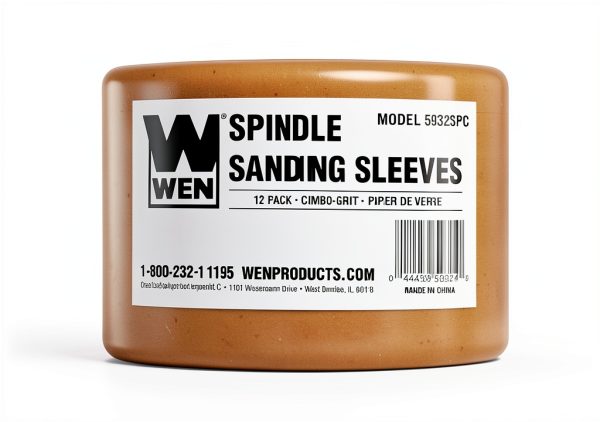 WEN 5932SPC Replacement Spindle Sanding Sleeves 4‑Pack 80‑120‑240 Grit-4