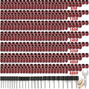 Austor Sanding Drum Set 531pcs with 7 Grits, 24 Mandrels & Extras-0